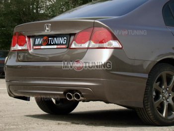 5 599 р. Накладка заднего бампера Mugen  Honda Civic  FD (2005-2011) седан дорестайлинг, седан рестайлинг (Неокрашенная)  с доставкой в г. Кемерово. Увеличить фотографию 3
