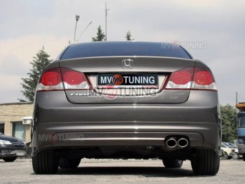 Накладка заднего бампера Mugen Honda Civic  FD (2005-2011) седан дорестайлинг, седан рестайлинг