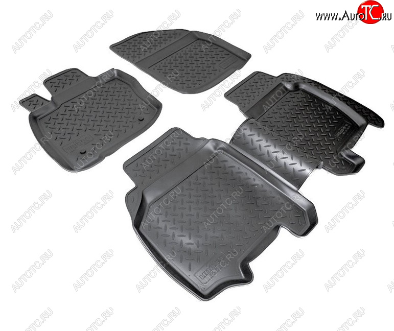 2 669 р. Комплект салонных ковриков Norplast Unidec Honda Civic EP хэтчбэк 3 дв. дорестайлинг (2000-2003) (Цвет: черный)  с доставкой в г. Кемерово