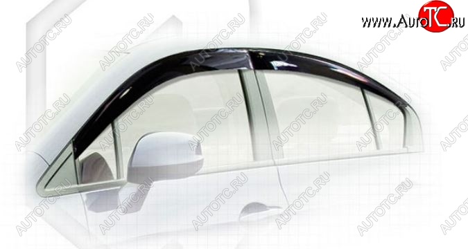 2 299 р. Дефлектора окон CA-Plastiс  Honda Civic  FB (2011-2016) седан (Classic полупрозрачный, Без хром.молдинга, Крепление только на скотч)  с доставкой в г. Кемерово