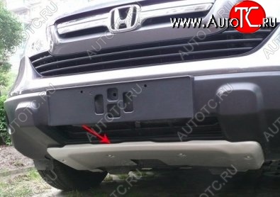 10 349 р. Накладка на передний бампер CT Honda CR-V RE1,RE2,RE3,RE4,RE5,RE7 рестайлинг (2009-2012) (Неокрашенная)  с доставкой в г. Кемерово