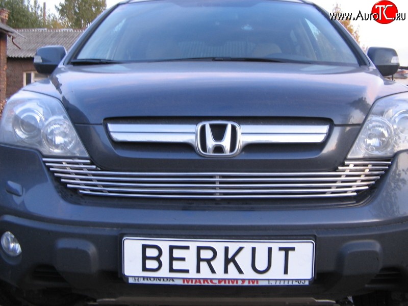 4 599 р. Декоративная вставка воздухозаборника Berkut Honda CR-V RE1,RE2,RE3,RE4,RE5,RE7 дорестайлинг (2007-2010)  с доставкой в г. Кемерово