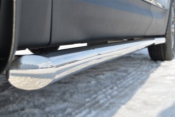 23 799 р. Защита порогов из круглой трубы диаметром 76 мм SLITKOFF v1 Honda CR-V RE1,RE2,RE3,RE4,RE5,RE7 дорестайлинг (2007-2010)  с доставкой в г. Кемерово. Увеличить фотографию 3