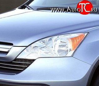 1 809 р. Прозрачная защита передних фар CA Plastic  Honda CR-V  RE1,RE2,RE3,RE4,RE5,RE7 (2007-2010) дорестайлинг (Цвет: прозрачный)  с доставкой в г. Кемерово