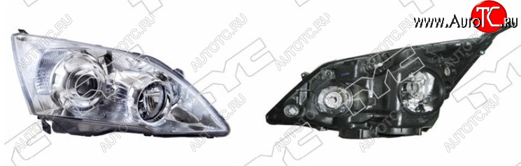 14 699 р. Правая фара передняя TYC Honda CR-V RE1,RE2,RE3,RE4,RE5,RE7 дорестайлинг (2007-2010) (с электрокорректором, не ксенон (Евросвет))  с доставкой в г. Кемерово