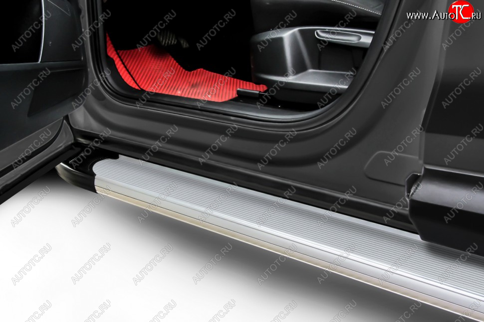 13 349 р. Порожки для ног Slitkoff Optima  Honda CR-V  RE1,RE2,RE3,RE4,RE5,RE7 (2007-2012) дорестайлинг, рестайлинг (Silver)  с доставкой в г. Кемерово