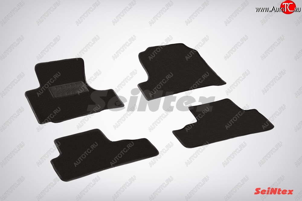 3 299 р. Комплект ворсовых ковриков в салон LUX Seintex  Honda CR-V  RE1,RE2,RE3,RE4,RE5,RE7 (2007-2012) дорестайлинг, рестайлинг (Чёрный)  с доставкой в г. Кемерово