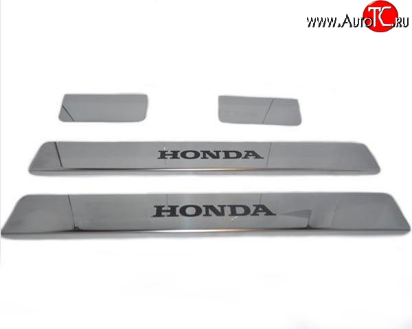 1 129 р. Накладки на порожки автомобиля M-VRS (нанесение надписи методом окраски) Honda CR-V RE1,RE2,RE3,RE4,RE5,RE7 дорестайлинг (2007-2010)  с доставкой в г. Кемерово