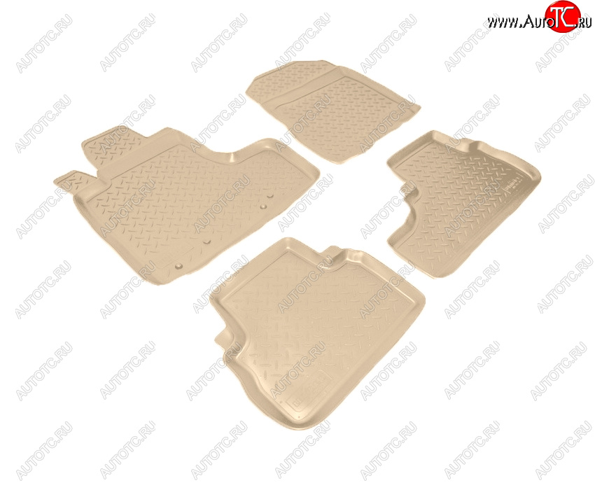 3 399 р. Коврики салона Norplast Unidec Honda CR-V RE1,RE2,RE3,RE4,RE5,RE7 дорестайлинг (2007-2010) (Цвет: бежевый)  с доставкой в г. Кемерово