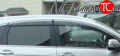 439 р. Комплект дефлекторов окон (ветровиков) 4 шт. Novline (акрил) Honda CR-V RM1,RM3,RM4 дорестайлинг (2012-2015)  с доставкой в г. Кемерово