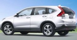2 149 р. Накладки на внешние ручки дверей СТ Honda CR-V RM1,RM3,RM4 дорестайлинг (2012-2015) (Неокрашенные)  с доставкой в г. Кемерово. Увеличить фотографию 3