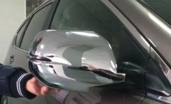4 199 р. Накладки на зеркала СТ Honda CR-V RM1,RM3,RM4 дорестайлинг (2012-2015) (Неокрашенные)  с доставкой в г. Кемерово. Увеличить фотографию 2