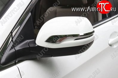 1 799 р. Накладки на зеркала СТ Honda CR-V RM1,RM3,RM4 дорестайлинг (2012-2015) (Неокрашенные)  с доставкой в г. Кемерово