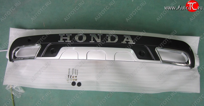 4 149 р. Накладка на задний бампер SuvStyle Honda CR-V RM1,RM3,RM4 дорестайлинг (2012-2015) (Неокрашенная)  с доставкой в г. Кемерово