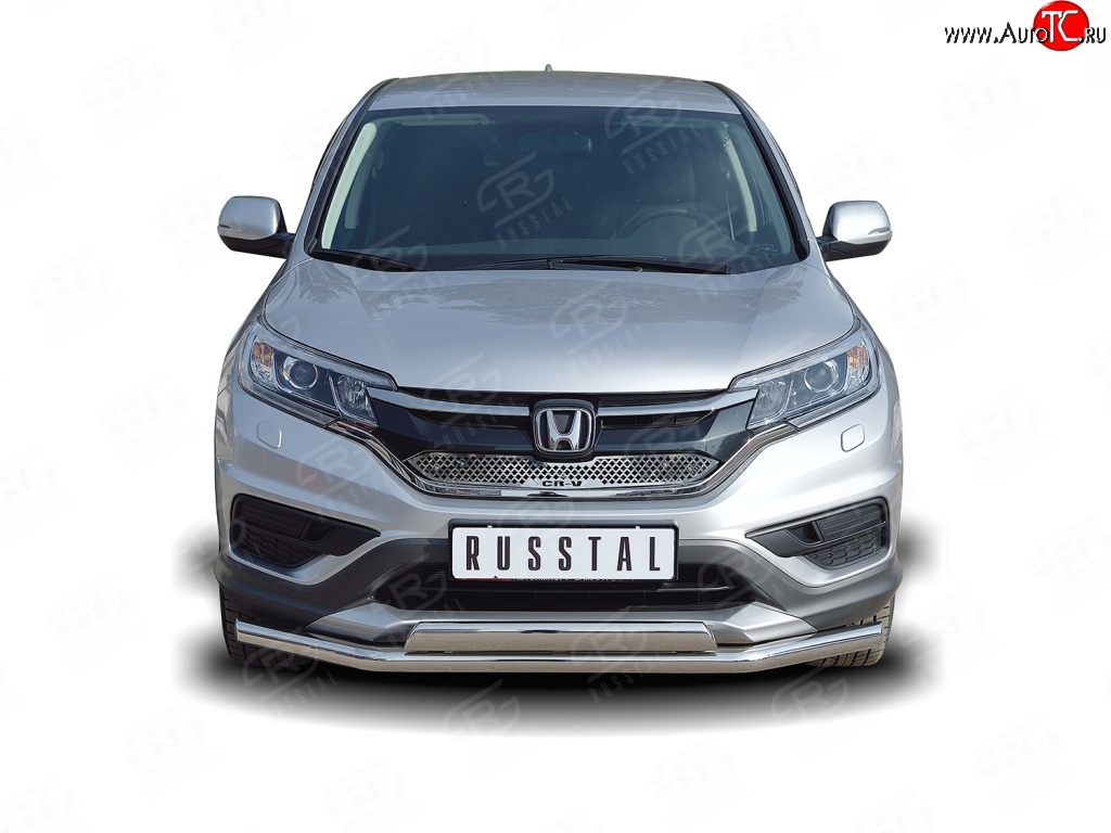 2 899 р. Решётка радиатора (рестайлинг) Russtal Honda CR-V RM1,RM3,RM4 дорестайлинг (2012-2015) (Неокрашенная)  с доставкой в г. Кемерово