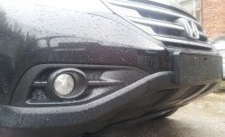 2 249 р. Сетка на бампер (2.4) Russtal (черная) Honda CR-V RM1,RM3,RM4 дорестайлинг (2012-2015)  с доставкой в г. Кемерово. Увеличить фотографию 5