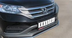 15 999 р. Защита переднего бампера (2 трубыØ42 мм, нержавейка) SLITKOFF  Honda CR-V  RM1,RM3,RM4 (2012-2015) дорестайлинг  с доставкой в г. Кемерово. Увеличить фотографию 1