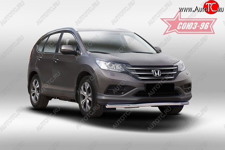 12 059 р. Защита переднего бампера одинарная Souz-96 (d60) Honda CR-V RM1,RM3,RM4 дорестайлинг (2012-2015)  с доставкой в г. Кемерово