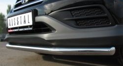 15 249 р. Одинарная защита переднего бампера диаметром 63 мм SLITKOFF  Honda CR-V  RM1,RM3,RM4 (2012-2015) дорестайлинг  с доставкой в г. Кемерово. Увеличить фотографию 3
