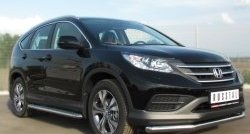15 249 р. Одинарная защита переднего бампера диаметром 63 мм SLITKOFF  Honda CR-V  RM1,RM3,RM4 (2012-2015) дорестайлинг  с доставкой в г. Кемерово. Увеличить фотографию 4