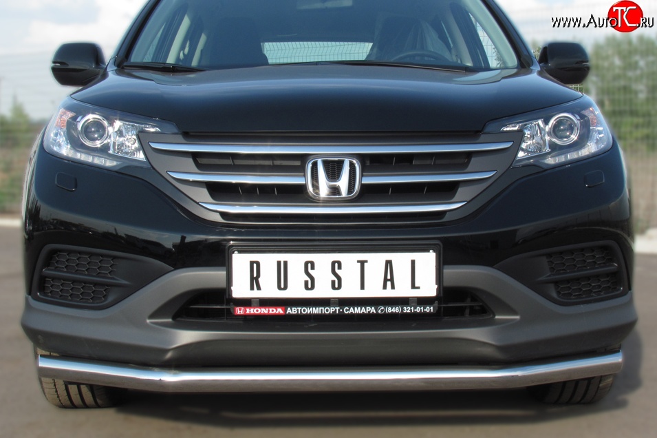 15 249 р. Одинарная защита переднего бампера диаметром 63 мм SLITKOFF  Honda CR-V  RM1,RM3,RM4 (2012-2015) дорестайлинг  с доставкой в г. Кемерово