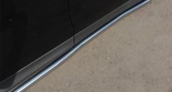 76 999 р. Защита порогов из круглой трубы диаметром 63 мм Russtal Honda CR-V RM1,RM3,RM4 дорестайлинг (2012-2015) (Защита порогов с со скосами на торцах (вариант 1))  с доставкой в г. Кемерово. Увеличить фотографию 2