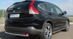 76 999 р. Защита порогов из круглой трубы диаметром 63 мм Russtal Honda CR-V RM1,RM3,RM4 дорестайлинг (2012-2015) (Защита порогов с со скосами на торцах (вариант 1))  с доставкой в г. Кемерово. Увеличить фотографию 4