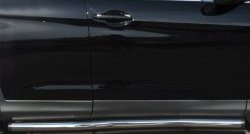 76 999 р. Защита порогов из круглой трубы диаметром 63 мм Russtal Honda CR-V RM1,RM3,RM4 дорестайлинг (2012-2015) (Защита порогов с со скосами на торцах (вариант 1))  с доставкой в г. Кемерово. Увеличить фотографию 5