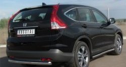 76 999 р. Защита порогов из круглой трубы диаметром 63 мм Russtal Honda CR-V RM1,RM3,RM4 дорестайлинг (2012-2015) (Защита порогов с со скосами на торцах (вариант 1))  с доставкой в г. Кемерово. Увеличить фотографию 8