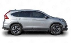 77 999 р. Широкая защита порогов Russtal Honda CR-V RM1,RM3,RM4 дорестайлинг (2012-2015) (Защита порогов с со скосами на торцах (вариант 1))  с доставкой в г. Кемерово. Увеличить фотографию 2