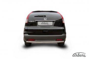 8 999 р. Защита штатных порогов Arbori (нержавейка, d57 mm). Honda CR-V RM1,RM3,RM4 дорестайлинг (2012-2015)  с доставкой в г. Кемерово. Увеличить фотографию 2