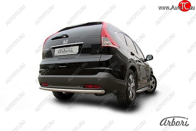 8 999 р. Защита штатных порогов Arbori (нержавейка, d57 mm). Honda CR-V RM1,RM3,RM4 дорестайлинг (2012-2015)  с доставкой в г. Кемерово