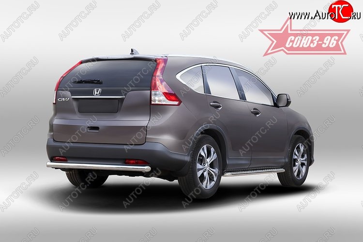 10 799 р. Защита заднего бампера Souz-96 (d60) Honda CR-V RM1,RM3,RM4 дорестайлинг (2012-2015)  с доставкой в г. Кемерово