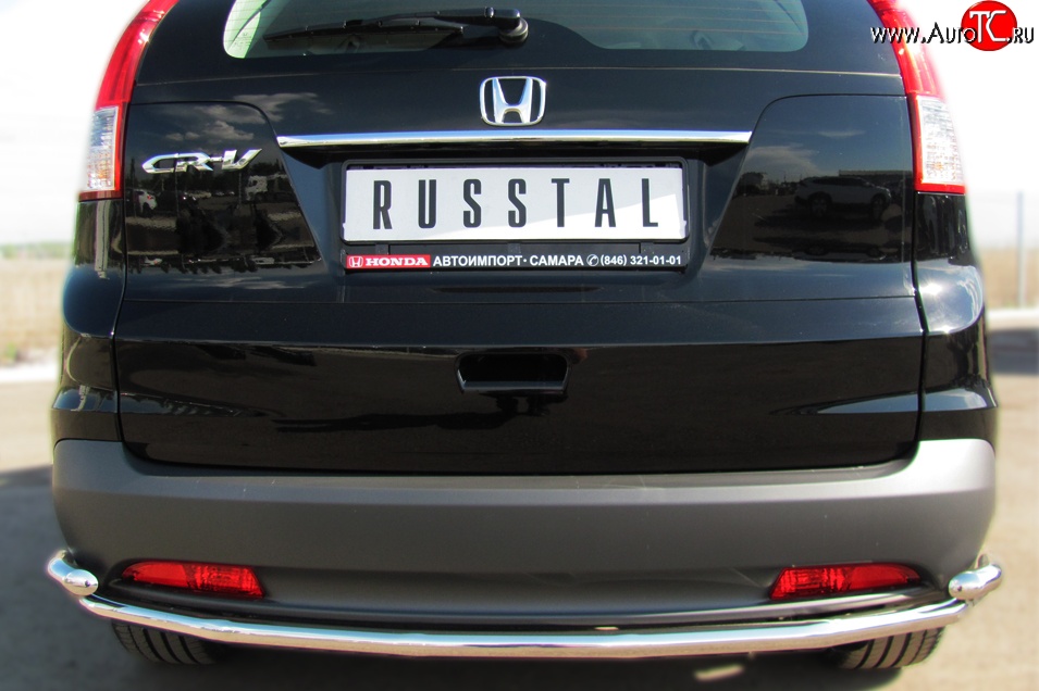 18 299 р. Защита заднего бампера (Ø42 мм с уголками, нержавейка) SLITKOFF  Honda CR-V  RM1,RM3,RM4 (2012-2015) дорестайлинг  с доставкой в г. Кемерово