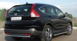 13 449 р. Одинарная защита заднего бампера из трубы диаметром 63 мм SLITKOFF Honda CR-V RM1,RM3,RM4 дорестайлинг (2012-2015)  с доставкой в г. Кемерово. Увеличить фотографию 4