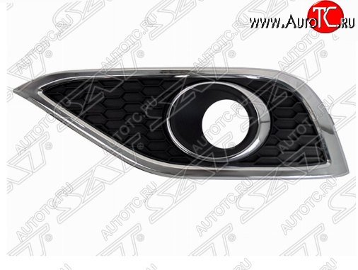 1 199 р. Левая оправа противотуманной фары SAT (хром) Honda CR-V RM1,RM3,RM4 дорестайлинг (2012-2015)  с доставкой в г. Кемерово