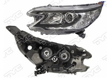 Левая фара передняя TYC Honda CR-V RM1,RM3,RM4 дорестайлинг (2012-2015) (галоген, с электрокорректором)