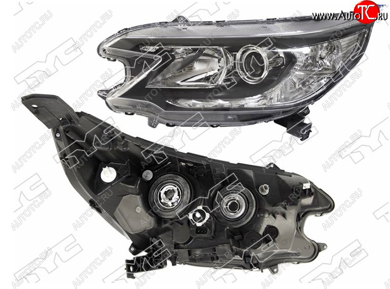 6 999 р. Левая фара передняя TYC Honda CR-V RM1,RM3,RM4 дорестайлинг (2012-2015) (галоген, с электрокорректором)  с доставкой в г. Кемерово