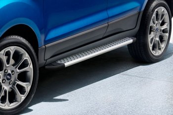 Пороги алюминиевые Slitkoff Honda CR-V  RM1,RM3,RM4 (2012-2015) дорестайлинг (Standart Silver)