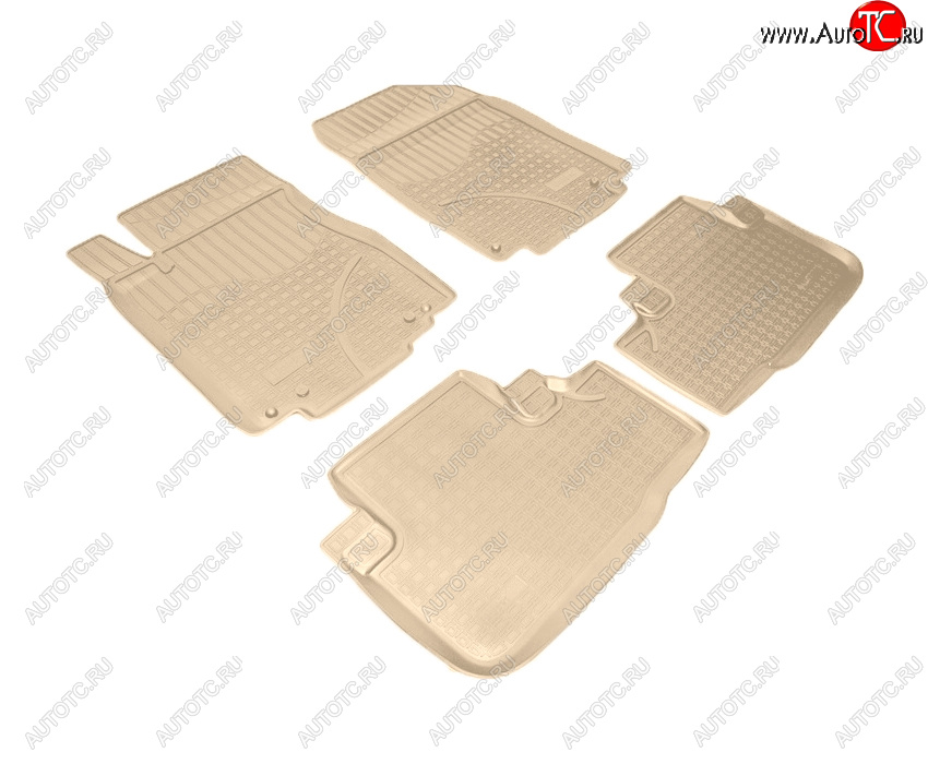 3 499 р. Коврики салона Norplast Unidec Honda CR-V RM1,RM3,RM4 рестайлинг (2014-2018) (Цвет: бежевый)  с доставкой в г. Кемерово