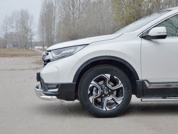 16 399 р. Защита переднего бампера (2 трубыØ63 и 75х42 мм, нержавейка) Russtal Honda CR-V RW,RT дорестайлинг (2016-2020)  с доставкой в г. Кемерово. Увеличить фотографию 4