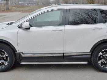 35 549 р. Широкая защита порогов SLITKOFF v3 Honda CR-V RW,RT дорестайлинг (2016-2020)  с доставкой в г. Кемерово. Увеличить фотографию 2