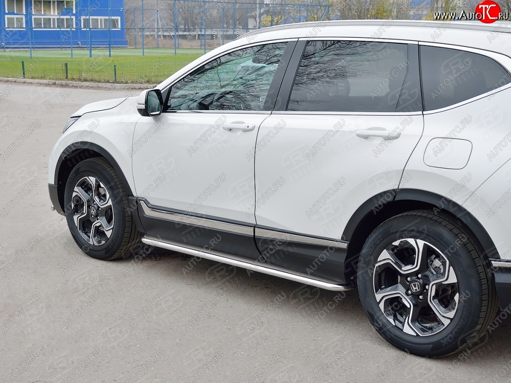 35 549 р. Широкая защита порогов SLITKOFF v3 Honda CR-V RW,RT дорестайлинг (2016-2020)  с доставкой в г. Кемерово