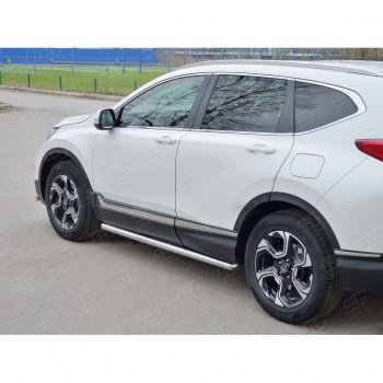 19 999 р. Защита порогов из круглой трубы диаметром 63 мм SLITKOFF v3 Honda CR-V RW,RT дорестайлинг (2016-2020)  с доставкой в г. Кемерово. Увеличить фотографию 3