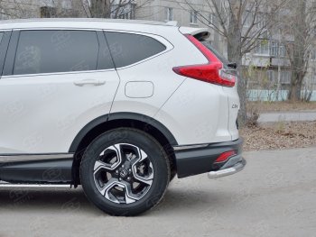 17 799 р. Защита заднего бампера (Ø63 и 42, дуги, нержавейка) SLITKOFF  Honda CR-V  RW,RT (2016-2020) дорестайлинг  с доставкой в г. Кемерово. Увеличить фотографию 4