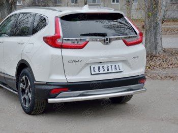 16 999 р. Защита заднего бампера (Ø63 мм, нержавейка) SLITKOFF  Honda CR-V  RW,RT (2016-2020) дорестайлинг  с доставкой в г. Кемерово. Увеличить фотографию 3