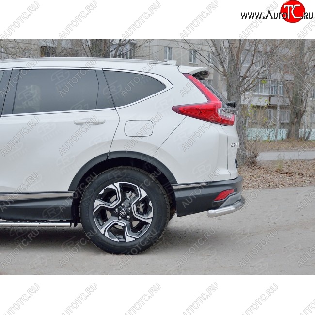 16 999 р. Защита заднего бампера (Ø63 мм, нержавейка) SLITKOFF  Honda CR-V  RW,RT (2016-2020) дорестайлинг  с доставкой в г. Кемерово