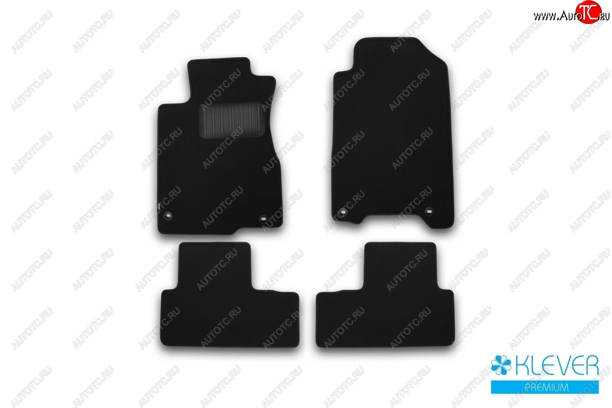 159 р. Коврики в салон (с сабвуфером) Klever Premium (текстиль) Honda CR-V RM1,RM3,RM4 рестайлинг (2014-2018) (Черный)  с доставкой в г. Кемерово