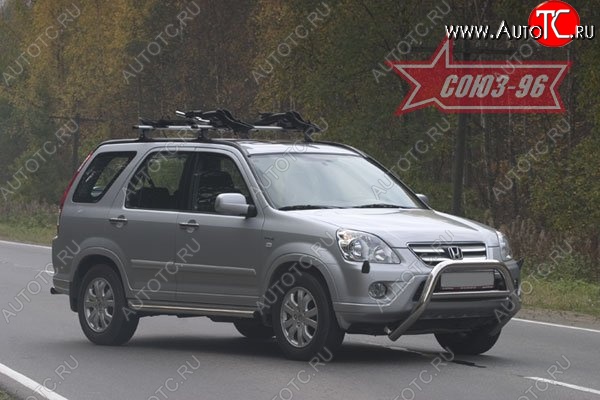 17 999 р. Защита переднего бампера Souz-96 (d76) Honda CR-V RD4,RD5,RD6,RD7,RD9  рестайлинг (2004-2006)  с доставкой в г. Кемерово
