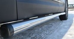 52 999 р. Защита порогов из круглой трубы диаметром 63 мм Russtal Honda CR-V RE1,RE2,RE3,RE4,RE5,RE7 рестайлинг (2009-2012) (Защита порогов с со скосами на торцах (вариант 1))  с доставкой в г. Кемерово. Увеличить фотографию 2